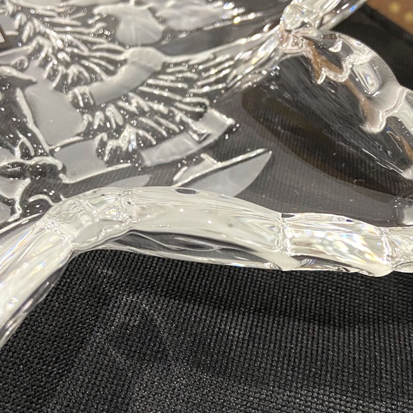 MIKASA Glass Star Shaped Christmas Tree Embossed Holiday Platter Germany NWOT - Picture 5 of 8